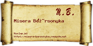 Misera Bársonyka névjegykártya